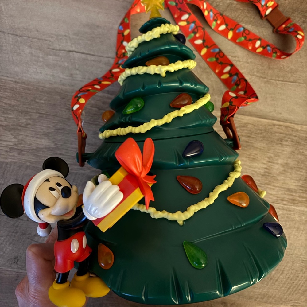 Disney Festive Green Christmas Tree Popcorn Bucket